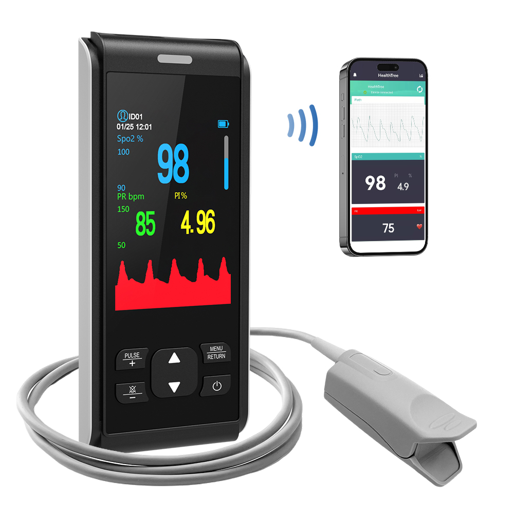 Pulse Oximeter Fingertip Rechargeable - HealthTree Handheld Pulse Oximeter For Adult