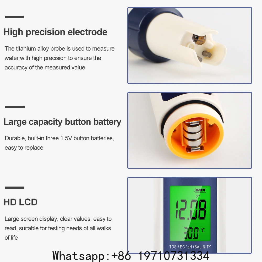 5 In 1 Digital PH Meter TDS EC - đánh giá và giá Ph Meter Digital Water Tester