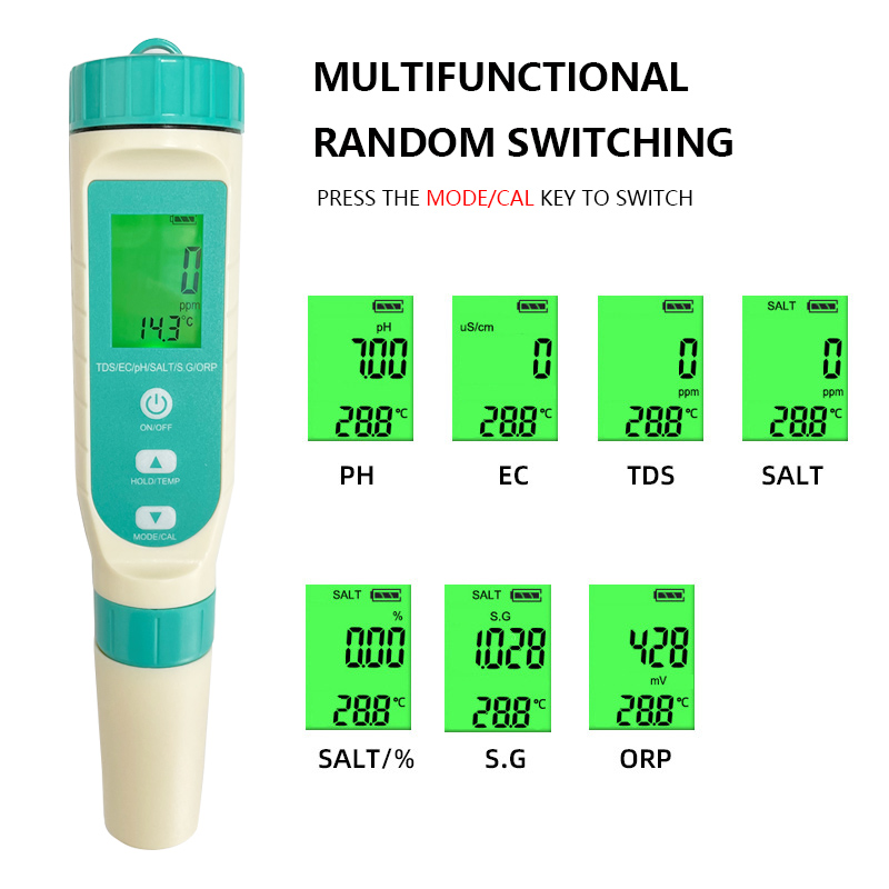 2023 Newest 7 in 1 PH / TDS /  - đánh giá và giá Ph Meter Digital Water Tester