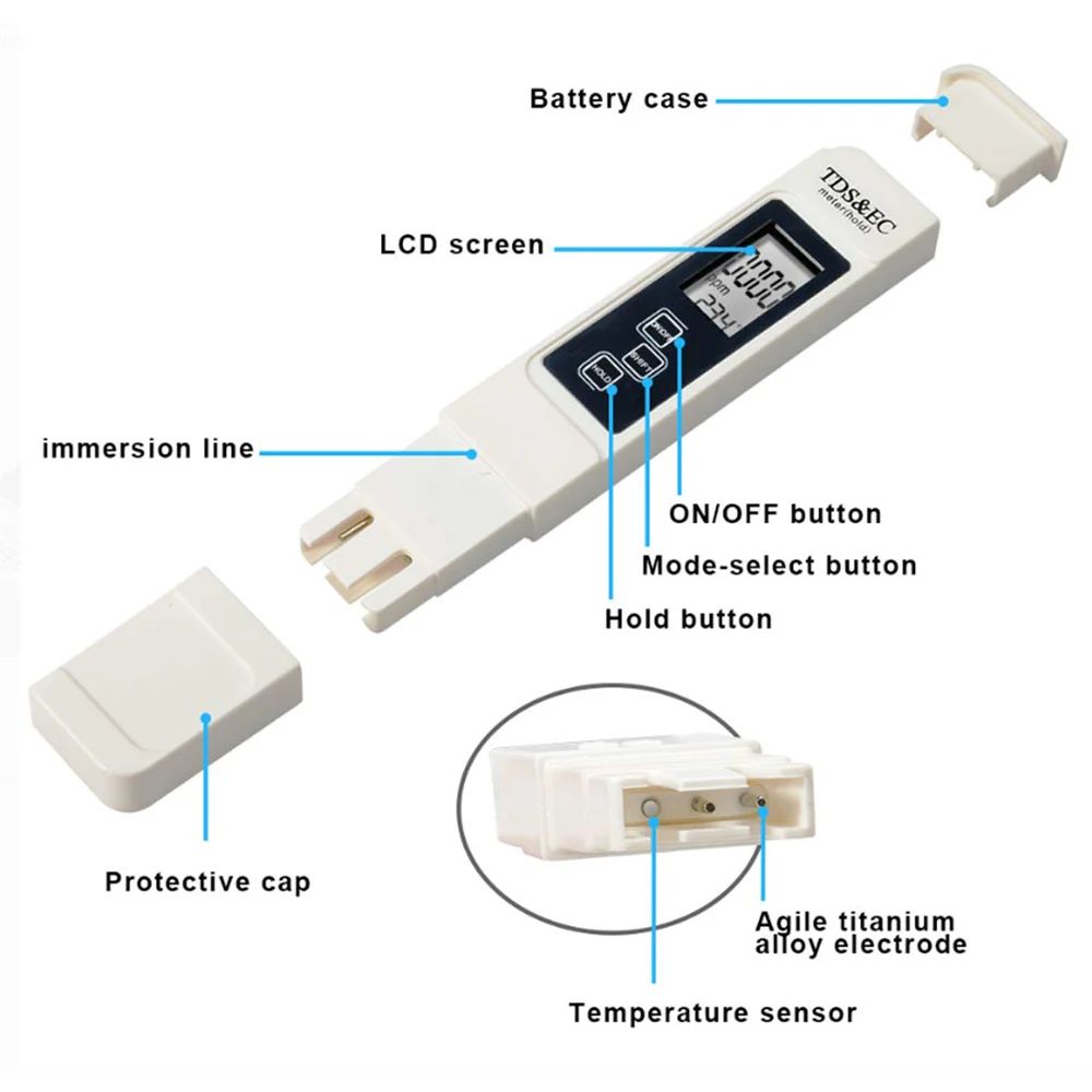 Digital TDS EC Water Tester Me - đánh giá và giá Ph Meter Digital Water Tester
